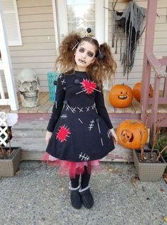 #kidscostumes #halloween #dressup #costumeparty #DIYcostumes #childrenscostumes #costumeideas #kidshalloween #costumeshop #costumeforkids #costumetrends #kidscostumeparty #costumeshopping #costumefun #kidscostumeshop Scary Dolls Costume, Voodoo Dolls Costume, Vodoo Doll Costume, Voodoo Doll Makeup Halloween, Haunted Doll Costume