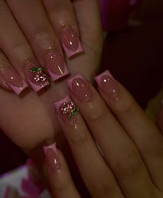 Nail Inspo Black Women, Acrylic Toe Nails, Pink French, Work Nails, French Acrylic Nails