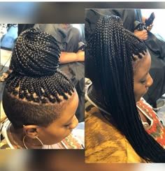 Small Box Braids Shaved Sides And Back, Box Braids Shaved Back, Knotless With Shaved Sides, Small Box Braids Shaved Sides, Knotless Braids Shaved Sides And Back, Shaved Hair Braid Styles, Tapered Braids Shaved Sides, Undercut Knotless Braids, Goddess Braids With Undercut