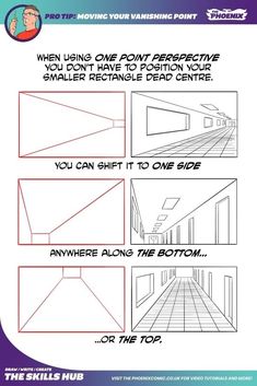 how to draw a room in perspective with the help of an animation character's perspective