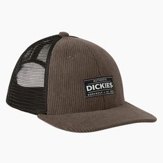 A classic trucker hat with a corduroy twist. The corduroy hat has mesh back panels for ventilation, a low profile, structured fit, and adjustable snapback closure. Trucker Hat For Men, Corduroy Trucker Hat With Curved Brim For Streetwear, Flat Bill Corduroy Trucker Hat For Streetwear, Corduroy Flat Bill Trucker Hat For Streetwear, Adjustable Corduroy Trucker Hat For Streetwear, Corduroy Hat, Mens Trucker Hat, Dickies Workwear, Work Uniforms