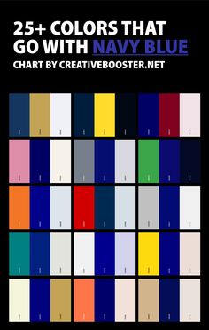 an image of the colors that go with navy blue chart by creativebooster net