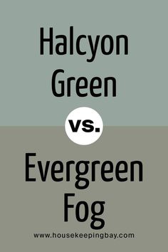 Halcyon Green vs Evergreen Fog by Sherwin Williams Evergreen Fog Farmhouse, Evergreen Fog, Sherwin Williams Green, Room Revamp, Fog Blue, Green Kitchen Cabinets, Cool Green