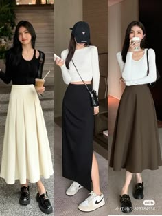 Korea Spring Outfit, Korean Office Outfit, Mulvan Official, Spring Outfits Korea, Asian Prom Dress, Everyday Casual Outfits, Casual College Outfits, Stylish Work Attire