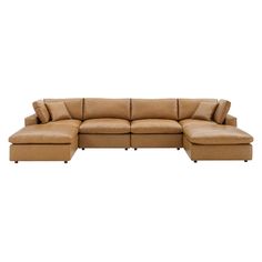 Modway Commix Down Filled Overstuffed Vegan Leather 6-Piece Sectional – Modish Store Contemporary Sectional Sofa, U Shaped Sectional Sofa, Velvet Sectional, Sectional With Ottoman, Leather Sectional Sofa, Modern Sofa Sectional, U Shaped Sectional, Sofa Online, Upholstered Sectional