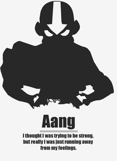 a poster with the words aang on it