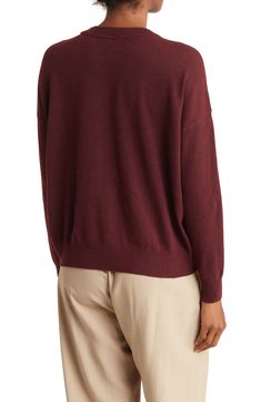 Crafted from soft, stretchy fabric, this classic pullover will drape gently at your curves and the ribbed detail at the neck and cuffs adds stylish definition. 88% polyester, 12% nylon Machine wash, tumble dry Imported Relaxed Fit Knit Top With Ribbed Neckline For Fall, Solid Color Knit Top For Layering, Versatile Fall Sweater With Ribbed Neckline, Classic Fall Knit Top With Ribbed Cuffs, Solid Knit Top With Ribbed Cuffs For Layering, Versatile Workwear Sweater With Ribbed Cuffs, Fall Ribbed Collar Solid Knit Top, Versatile Sweater With Ribbed Cuffs For Work, Fall Ribbed Collar Knit Top