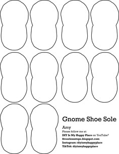 the shoe sole pattern is shown in black and white, with different sizes to choose from