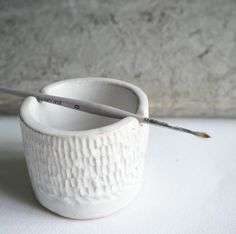 Buy Ceramic Paint Water Cup, Rustic Finish Ceramic Brush Cleansing Cup , Watercolor Brush Cup Ceramic Paint Water Container With Brushrest Online in India - Etsy