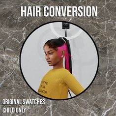 an image of a woman with pink hair on her head and the words hair convention