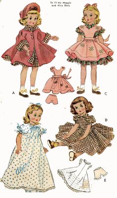 three children's dresses and shoes from the 1950's