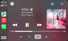 an iphone screen showing the music player for pink friday