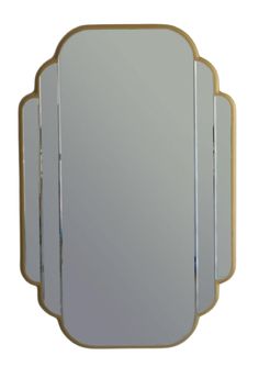 an art deco style mirror with three mirrors on the front and one in the back