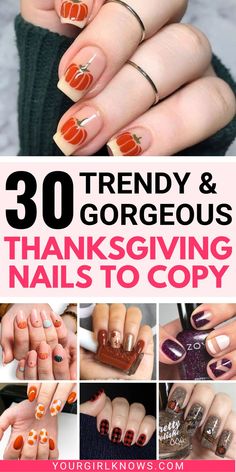 Thanksgiving is a time for family, friends, and lots of delicious food. But it's also the perfect opportunity to show off your festive nails! From glittery designs to simple accents, we've gathered 30 of the cutest Thanksgiving nail ideas to inspire you. Which one will you choose?