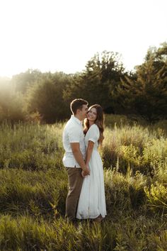 Twirl Engagement Photo, Dressy Casual Engagement Photos, Couples Photoshoot Greenery, Proposal Session Photo Ideas, Engagement Field Pictures, Engagement Photos With Dress, Engagement Photos Flagstaff, Outdoor Field Engagement Pictures, Golden Hour Field Engagement Photos