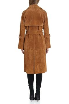 Brown Suede Leather Long Coat Women Pure Goatskin Biker Trench Coat S M L XL-369 | eBay Fall Double-breasted Leather Outerwear, Double-breasted Leather Winter Outerwear, Leather Long Coat For Fall, Winter Biker Style Belted Outerwear, Winter Biker Outerwear With Belt, Biker Style Belted Leather Jacket For Fall, Belted Biker Leather Jacket For Fall, Belted Leather Biker Jacket For Fall, Biker Leather Jacket With Belt For Fall