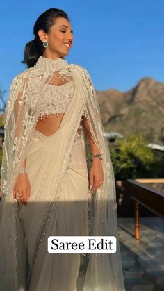 Grahsanti Outfit For Bride, Modern Saree Look For Wedding, Birthday Saree, Formal Saree, Boutique Designs, Navratri Dress, Pearl Crafts, Party 2023