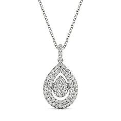 Tresorra 18K WG Float Pear Halo Cluster Diamond Pendant Necklace - 18K Solid White GoldFloating pear shaped halo clustersDiamond pendant necklace71 Br Pear Halo, Diamond Pendant Necklace, Diamond Pendant, Pear Shaped, Float, Halo, Pear, On Sale, Pendant Necklace