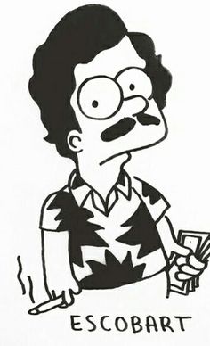 Simpsons Tattoo, Geniale Tattoos, Pablo Escobar, Flash Art, Travel Fashion, The Simpsons, Ink Art, Flash Tattoo, Blackwork