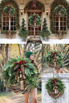 Farmhouse Christmas Wreath, Boho Wreath, Holiday Wreath Door For Christmas, Bohemian Wreath, Farmhouse Christmas Wreath, Boho Wreath, Holiday 2024, Christmas Porch, Holiday Wreath, Christmas Deco, Christmas Inspiration