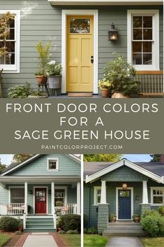 front door colors for a sage green house