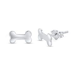 Perfect for the dog lover, these sterling silver bone stud earrings make a fun gift for any special occasion. Fashioned in sterling silver Each bone-shaped earring adds a cute touch to your casual looks. These post earrings secure comfortably with friction backs. Black Friday Specials, Dog Bone, Sterling Silver Earrings Studs, Earring Backs, Designer Earrings, Dog Lover, Post Earrings, Fashion Earrings, Sterling Silver Earrings