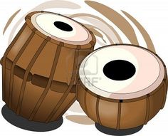 two wooden drums with white background