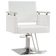 PRICES MAY VARY. High class soft PVC leather provides upgraded comfort, padded with small cell high density foam, also easy to clean for hairdressers. PRODUCT UPDATE: New Modern design with stainless steel armrest decoration adds highly textured trend to fit different barbershops. Also firm and sturdy, much easier to clean and maintain, decreasing damage, providing better durability. The chair has no headrest and couldn't recline.360 Swivel with locking mechanism provides versatility. 21" Length Chair Styling, Faux Leather Chair, Spa Equipment, Swivel Barrel Chair, Salon Chairs, Barber Chair, Locking Mechanism, Makeup Room, Living Room Furniture Chairs