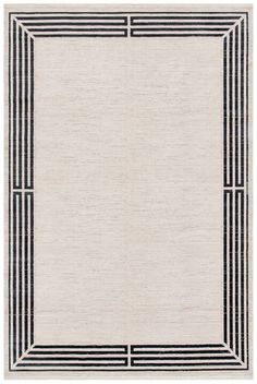 IVORY / BLACK Geometric Carpet Design, Texture Carpet, Chic Area Rug, Carpet Texture, Plush Carpet, Rug Texture, American Home, Classic Rugs, Modern Carpet