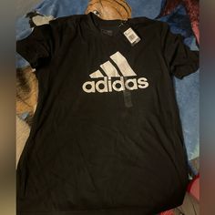 Never Used No Need For Me To Own This Shirt Adidas Black Shirt For Streetwear, Black Adidas Shirt For Streetwear, Adidas Black Crew Neck Shirt, Casual Black Adidas Tops, Adidas Zip Up Hoodie, Reebok Hoodie, Adidas Jersey, Adidas Three Stripes, Adidas Zip Up