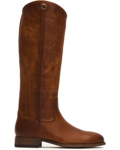 Frye Women's Cognac Melissa Button 2 Tall Boots - Round Toe , Cognac Boot Outfits, Frye Boots, T Shirt And Jeans, Antique Metal, Tall Boots, Metal Hardware, Fun Bags, Italian Leather, Nice Shoes