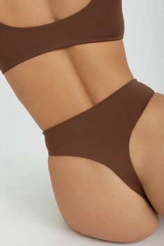 High Waisted Bikini Bikini Bottom in a Chocolate Brown Color High Waisted Thong Bathing Suits, Deodorant Stains, Hugging Silhouette, High Waist Bottoms, Swim Suit Bottoms, Saturday Night, Spandex Fabric, Bathing Suits, Extra Large