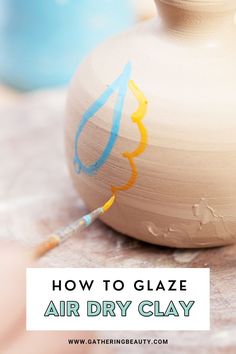 how to glaze air dry clay