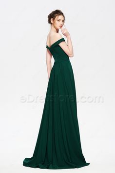 Forest Green Bridesmaid Dresses Off the Shoulder Long Forest Green Long Dress, Forest Green Bridesmaid Dress, Forest Green Bridesmaid, Bridesmaid Dresses Off The Shoulder, Forest Green Bridesmaid Dresses, Green Long Dress, Green Bridesmaid Dress, Dresses Off The Shoulder, Green Bridesmaid