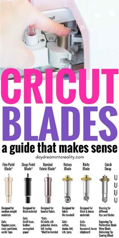 the instructions on how to use an electric sewing machine for cricut blades and other projects