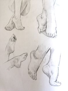 the feet are shown in three different positions