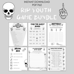 the printable rip youth game bundle