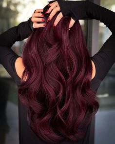 Pelo Color Borgoña, Pelo Color Vino, Stomach Exercises, Wine Hair Color, Red Hair Inspo, Wine Hair, Dyed Red Hair, Hair Color Burgundy