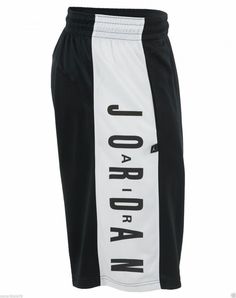 NEW WITH TAG - NWT MSRP $40 100% AUTHENTIC PURCHASED DIRECTLY FROM NIKE  NEW BOY'S  NIKE AIR JORDAN KNIT DRI-FIT BASKETBALL SHORTS COLOR: BLACK & WHITE w/WHITE EMBROIDERED JUMPMAN LOGO SIZE: S - SMALL #952503-023 MEASUREMENTS LAYING FLAT UNSTRETCHED (All Measurements are Approximate and may vary slightly) WAIST = 11" (Inches) INSEAM = 9" (Inches) TOP WAIST TO BOTTOM HEM ALONG SIDE = 17" (Inches) PLEASE ASK ALL QUESTIONS PRIOR TO PURCHASING. THANKS FOR LOOKING!! Adidas Logo Shorts For Summer Streetwear, Adidas Logo Shorts For Streetwear In Spring, Adidas Logo Shorts For Spring Streetwear, Black Sporty Basketball Bottoms, Sporty Black Bottoms For Basketball, Black Sportswear Bottoms For Basketball, Black Athleisure Bottoms For Basketball, Black Adidas Logo Shorts For Summer, Black Adidas Logo Summer Shorts