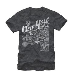 Celebrate the home of the Big Apple with the Lost Gods Map of New York Heather Charcoal T-Shirt. This durable gray shirt reads "New York" with a map of NY state featuring major cities and attractions like the Statue of Liberty, Saratoga Springs, and Niagara Falls in a distressed white print. Size: xl. Gender: male. Age Group: adult. Pattern: 8129Cities. Material: Cotton. Heather Grey Graphic Print Top For Fan Merchandise, Heather Grey Graphic Print Top For Fans, Gray Graphic Top For Fan Merchandise, New York T Shirt, The Statue Of Liberty, Map Of New York, Mens Graphic T, The Big Apple, Saratoga Springs