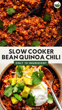 the recipe for slow cooker bean quinoa chili