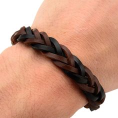 Keep your style on-trend every time you wear this brown and black braided leather bracelet. Keep your style on-trend every time you wear this brown and black braided leather bracelet.Click on this JEWELRY & WATCHES GUIDE to learn about fit, styles, materials and more! Length: 8.25 in. Metal: stainless steel Finish: polished Additional details: braided brown & black leather Packaging: boxed Please note, due to the high value of this item, a signature may be required upon delivery. Size: 8.25". Co Trendy Black Leather Strap Bracelet, Trendy Black Bracelets With Leather Strap, Everyday Black Braided Bracelet With Leather Strap, Everyday Black Leather Braided Bracelet, Casual Black Jewelry With Leather Strap, Brown Leather Bracelet With Black Band, Adjustable Brown Leather Bracelet With Black Band, Black Casual Leather Bracelet, Everyday Black Braided Leather Bracelet