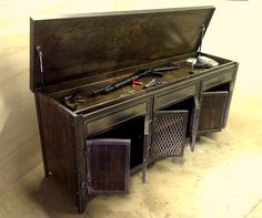 Industrial Media Console, Industrial Lockers, Steampunk Furniture, Cabinet Top, Industrial Style Decor