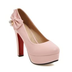 Heel Height: 12 cmPlatform Height: 3.5 cmStyle: Fashion,KoreanOccasion: Casual,Party/Club,Office/Career,DressSeason: Spring,Summer,Fall/Autumn,WinterPackage Contents: 1 x Shoes (Pair)Size Guide:34 = foot length 21.5-22cm (Foot width=8-8.5cm)35 = foot length 22-22.5cm (Foot width=8.5cm)36 = foot length 22.5-23cm (Foot width=8.5-9cm)37 = foot length 23-23.5cm (Foot width=9cm)38 = foot length 23.5-24cm (Foot width=9-9.5cm)39 = foot length 24-24.5cm (Foot width=9.5-10cm)40 = foot length 24.5-25cm (F Pink Ankle Strap Court Shoes For Summer, Feminine Closed Toe Platform Heels, Feminine Platform Heels With Closed Toe, Pink Synthetic Round Toe Court Shoes, Pink Synthetic Court Shoes With Round Toe, Feminine Platform Heels With Round Toe, Feminine Pink Platform Heels, Pink Synthetic Court Shoes For Spring, Spring Pink Synthetic Court Shoes