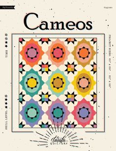 the front cover of a magazine with an image of colorful geometrics on it and text that