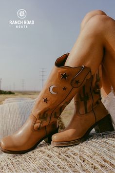 Fun Cowgirl Boots, Beth Dutton Boots, Bohemian Leather Boots For Rodeo, Vintage Heeled Boots For Rodeo In Fall, Bohemian Fall Rodeo Boots, Ranch Road Boots, Combat Boots Winter Outfit, Vintage Brown Rodeo Boots For Fall, Cute Cowgirl Boots Southern Fried Chics Boutique