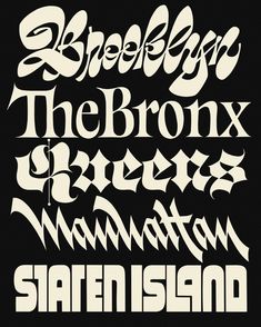 some type of font that is white and black with the letters in different languages on it