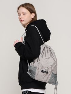 Composition : POLYESTER 100%Country of Origin : KOREA Gray Nylon Shoulder Bag For School, Multifunctional Large Capacity Gray Backpack, Gray Large Capacity Nylon Backpack, Large Capacity Gray Nylon Backpack, Gray School Bags With Pockets, Gray Backpack For Outdoor Activities, Gray Shoulder Bag With Pockets For School, Gray Shoulder Bag With Pockets For Travel, Casual Gray Backpack For Travel