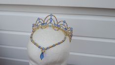 Ballet Headpiece Le Corsaire / Princess Florine / Bluebird / | Etsy Tiara Diy, Crystal Fountain, Costume Hats, Bluebird, Blue Bird, Crystal Beads