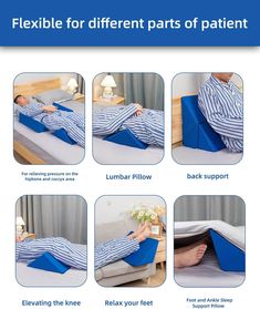 Three-bed wedge pillows - the wedge pillow for back pain and body positioning can be used in a flexible way. For instance, combine 3 or 2 of 3 together to fix the human body in bed. Ideal side sleeper - For side sleepers, this pillow wedge can relieve their back pains or bedsores. This wedge pillow can also help recover people suffering from knee pain. For snoring people, this wedge can also help with comfortable sleep, decreasing the possibility of sleep apnea. Flexible for different patients - Bed Wedge Pillow, Bed Sores, Bed Wedge, Side Sleeping, Foam Bed, Wedge Pillow, Side Sleeper, Kitchen Models, When You Sleep